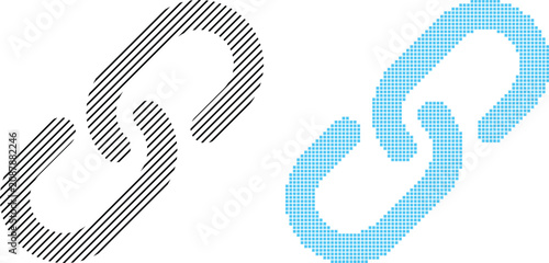 Cuadro en lienzo Two stylized faces one with lines and one with dots representing communication o