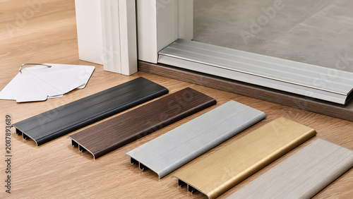 Tableau sur toile Contrasting door threshold cap kit with blank cards