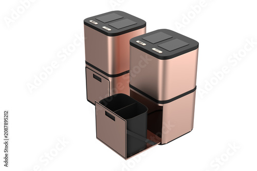 Dust Bin for Kitchen, home or office. 3d illustration