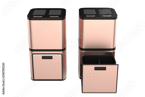 Dust Bin for Kitchen, home or office. 3d illustration