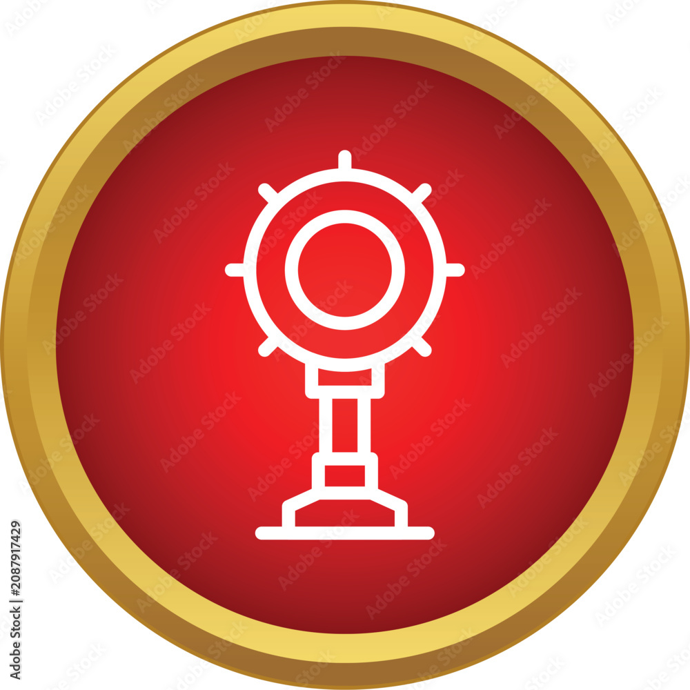 Fototapeta premium Sea mine bomb icon representing danger, warning, and underwater threat