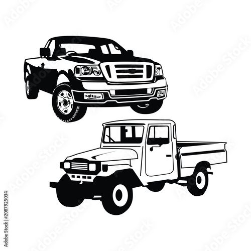 Make a Professional Double Cabin Silhouette Vector