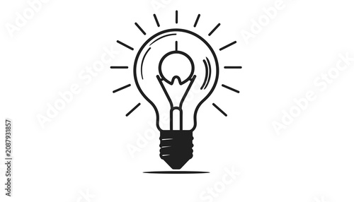 Schilderij op canvas Light Bulb Idea Concept Symbol.