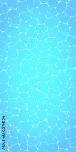 Calm pool water shimmers with soft blue tones. Geometric ripples form a soothing, repeating pattern. Perfect for backgrounds, design projects, or serene visuals. Light reflects gently across smooth