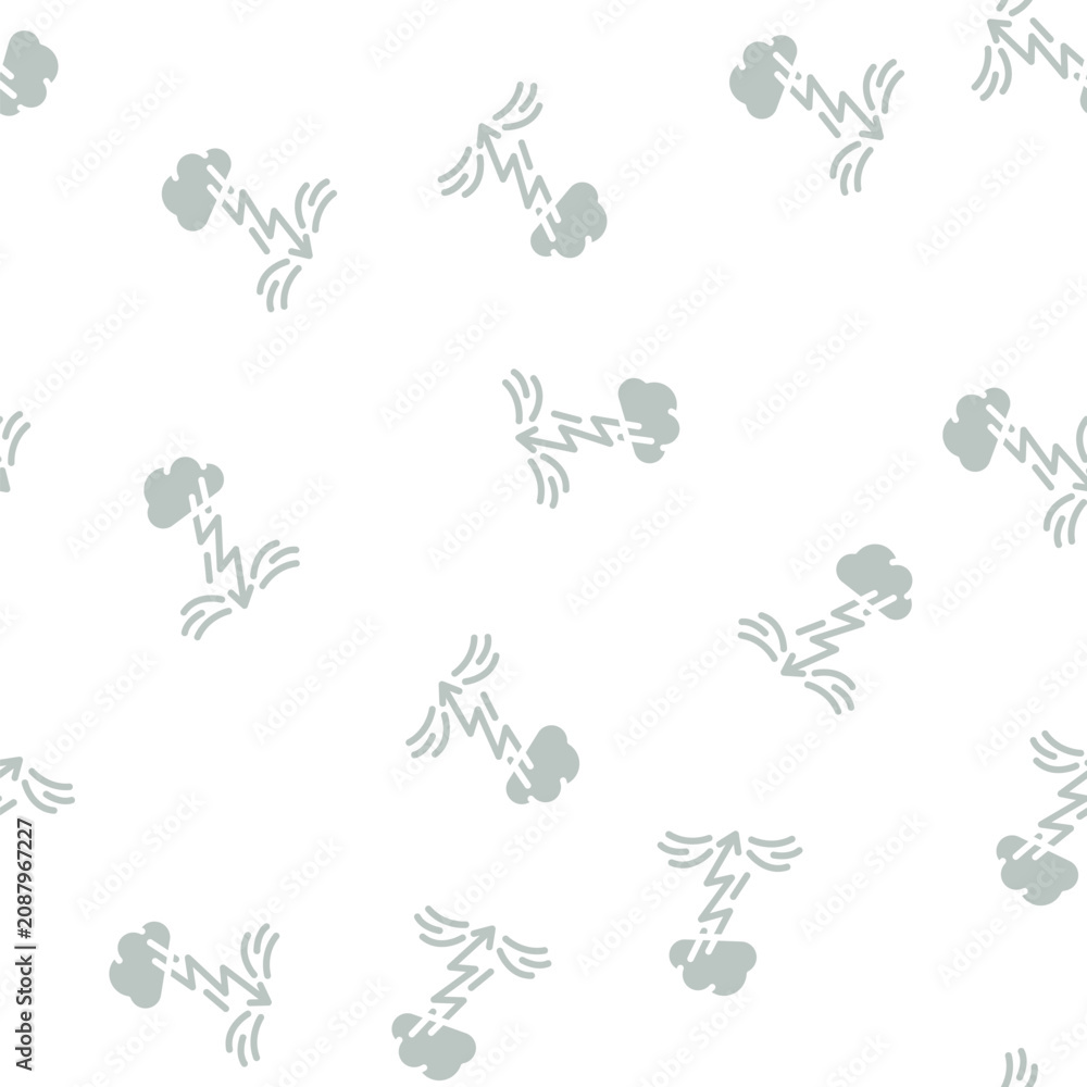 Naklejka premium lightning fear glyph vector seamless pattern. lightning fear signthin illustration