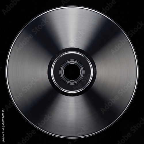 Brushed Dark Silver Metallic Disc Hardware Component