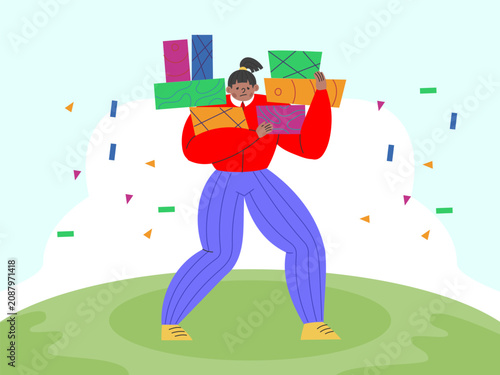 Schilderij op canvas Robust Concept Illustration Illustration Vector Style