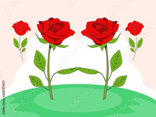 Tableau sur toile Rouse Concept Illustration Illustration Vector Style