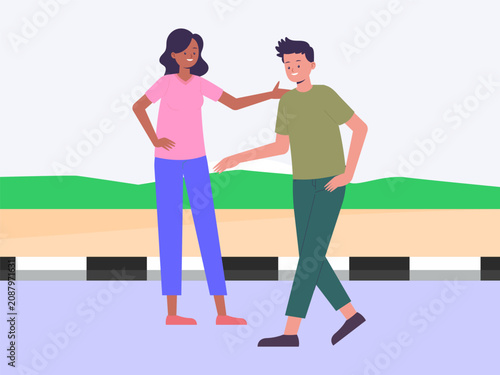 Bild auf Leinwand Stimulate Concept Illustration Illustration Vector Style