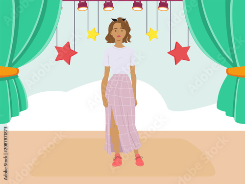 Fotografi Tingle Concept Illustration Illustration Vector Style