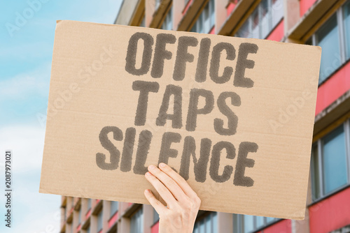 Fotografie "Office taps silence" The absence of sound is deafening
