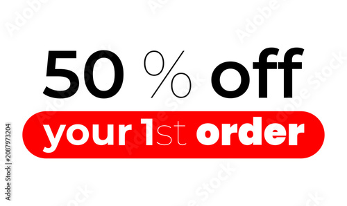 Canvastavla 50% off your first order promotional graphic, 50 percent off your first order sa