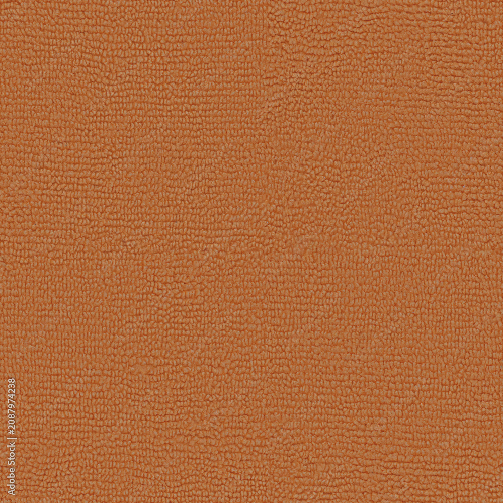 Fototapeta premium Orange microfiber seamless background, fabric texture surface for graphic resource elements.