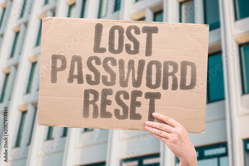 Tableau sur toile "Lost password reset" The tedious ritual of regaining account access