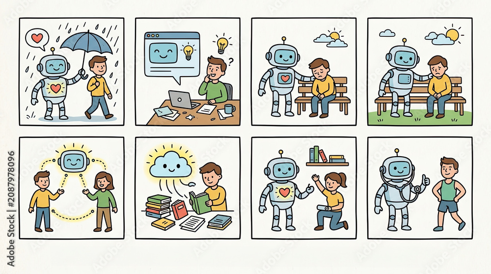 Fototapeta premium The Heartwarming Side of Artificial Intelligence in Daily Life