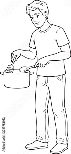 Full_body_male_cooking_gesture,_202606010101 (1) - Isolated white background Adobe Illustrator Artwork