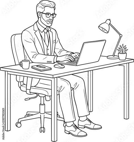 Full_body_male_office_worker_202605311617 (1) - Isolated white background Adobe Illustrator Artwork