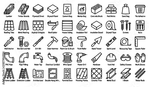 Foto building, construction, materials, supplies, hardware, lumber, timber, drywall,