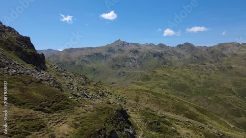 Aerial View of the Majestic Austrian Alps in Summer, Showcasing the Salzachgeier Mountain Range