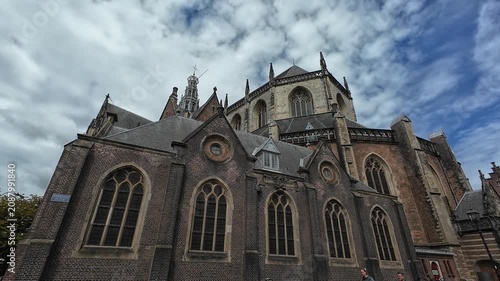 HAARLEM, NETHERLANDS : Saint Bavo Cathedral exterior