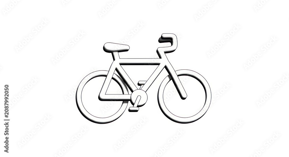 Obraz premium Bicycle Line Drawing Transportation Icon.