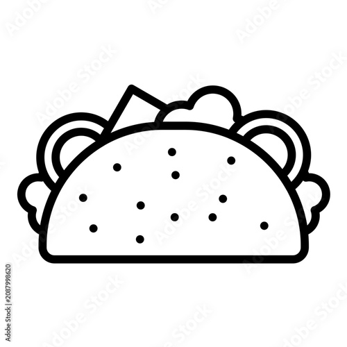 Cuadro en lienzo Taco Icon
