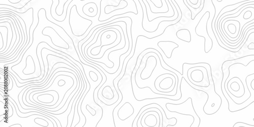 Foto Black and white lines seamless Topographic map patterns, topography line map