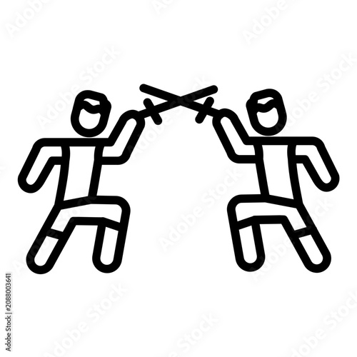 Cuadro en lienzo Sword Fighting Icon