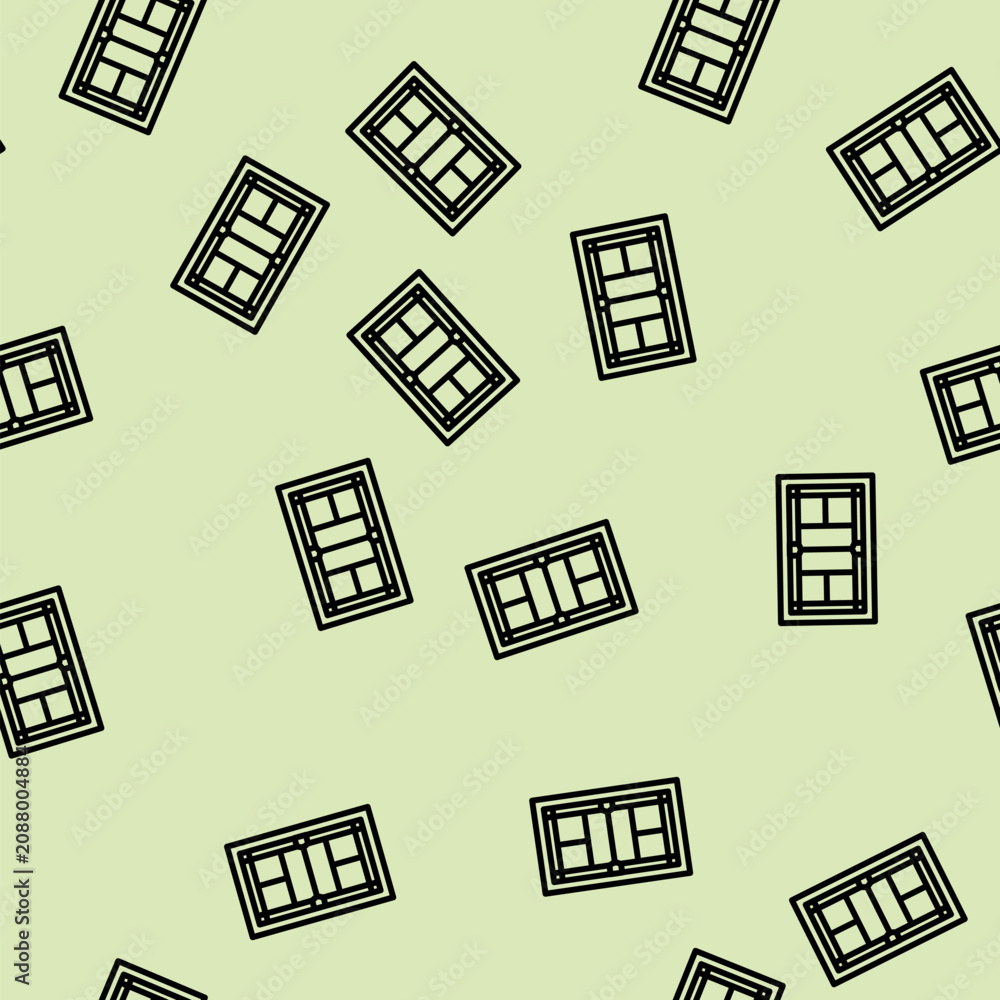 Fototapeta premium badminton court line seamless pattern badminton court thin line illustration