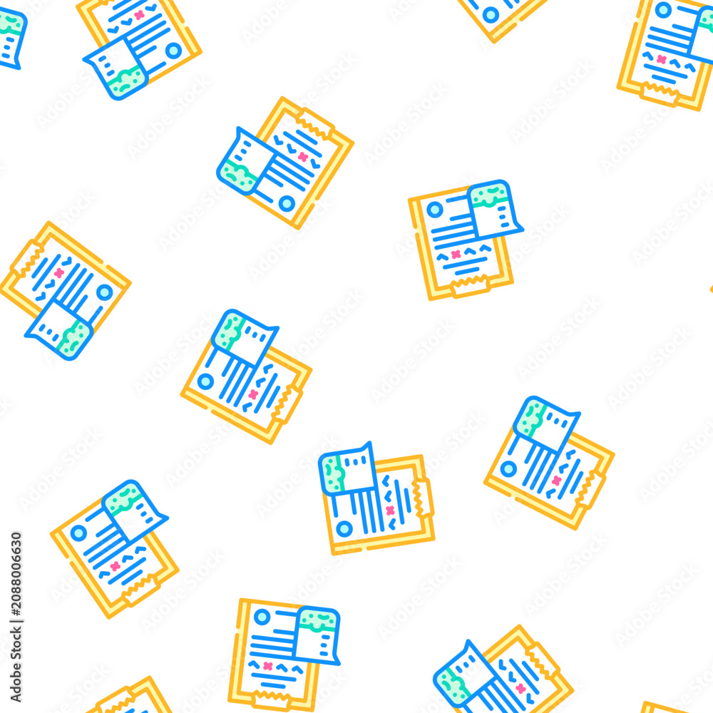 Fototapeta premium soil analysis vector seamless pattern soil analysis sign illustration