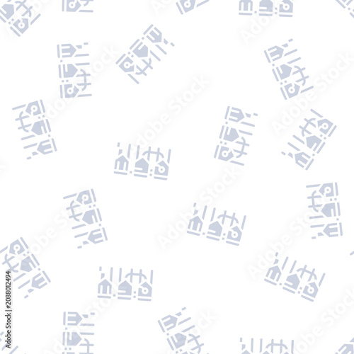 Fotografi process of neutralization, discoloration and deodorization glyph vector seamless pattern
