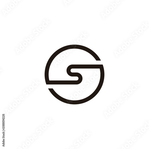 Letter sS circle geometric symbol simple logo vector