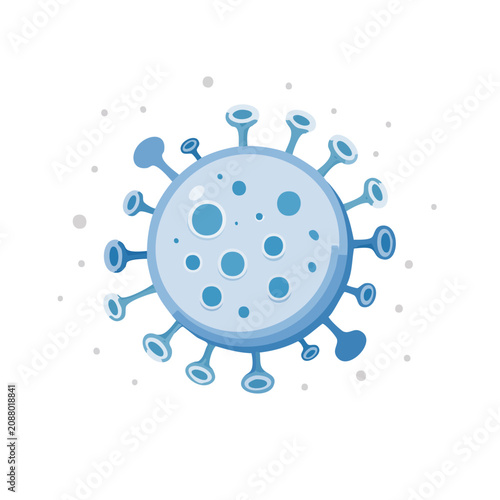 Blue Coronavirus Vector Illustration