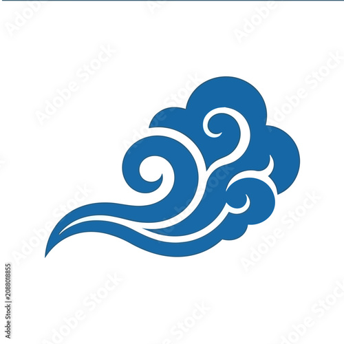 Blue Swirl Cloud Design