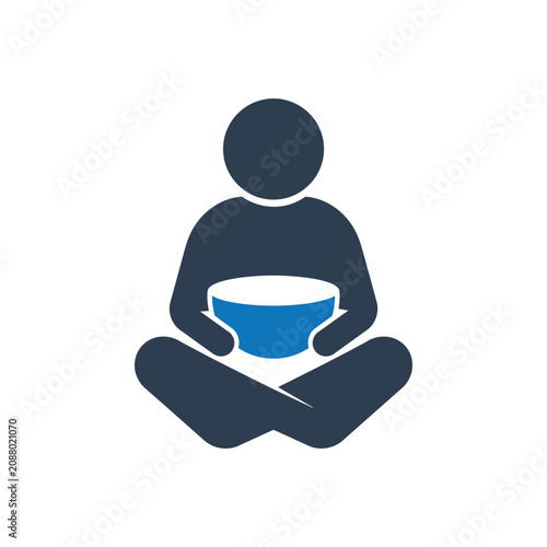 Quadro su tela Hunger And Poverty Begging icon