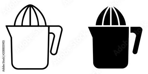 Fotografía juicer squeezer icon vector set