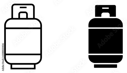 Foto lpg gas cylinder icon set