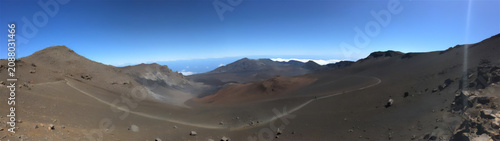 Foto panorama of the mountains of the caucasus