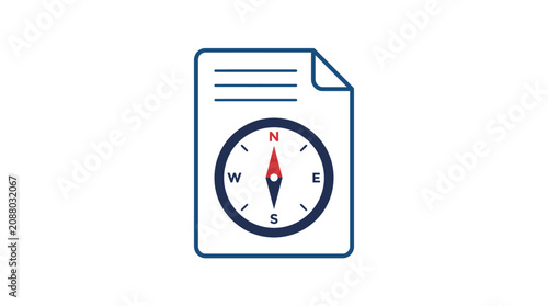 Tableau sur toile Compass Navigation Tool Direction Indicator.