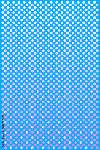 Blue and Purple Polka Dot Halftone Pattern Background