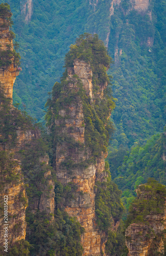 Aerial View of Zhangjiajie National Forest Park, Hunan Province, China