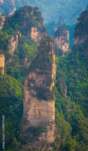 Aerial View of Zhangjiajie National Forest Park, Hunan Province, China