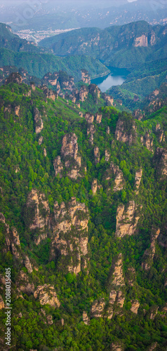 Aerial View of Zhangjiajie National Forest Park, Hunan Province, China