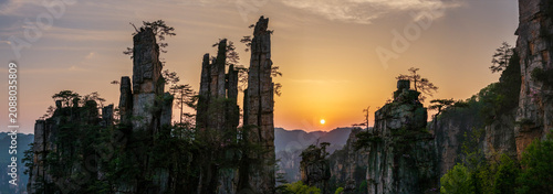 Aerial View of Zhangjiajie National Forest Park, Hunan Province, China