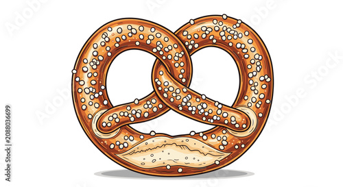 Konstfotografi Soft Pretzel with Colorful Sesame Seeds.