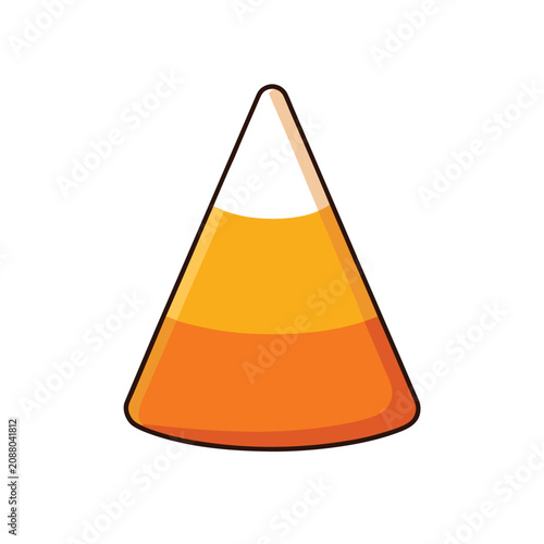 Foto Halloween candy corn sweet treat for autumn festive season.