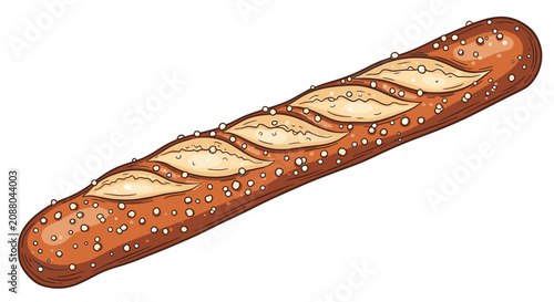 Fotografia Delicious freshly baked crusty bread loaf.