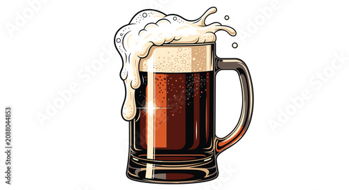 Valokuva Frothy Beer in a Mug 7.