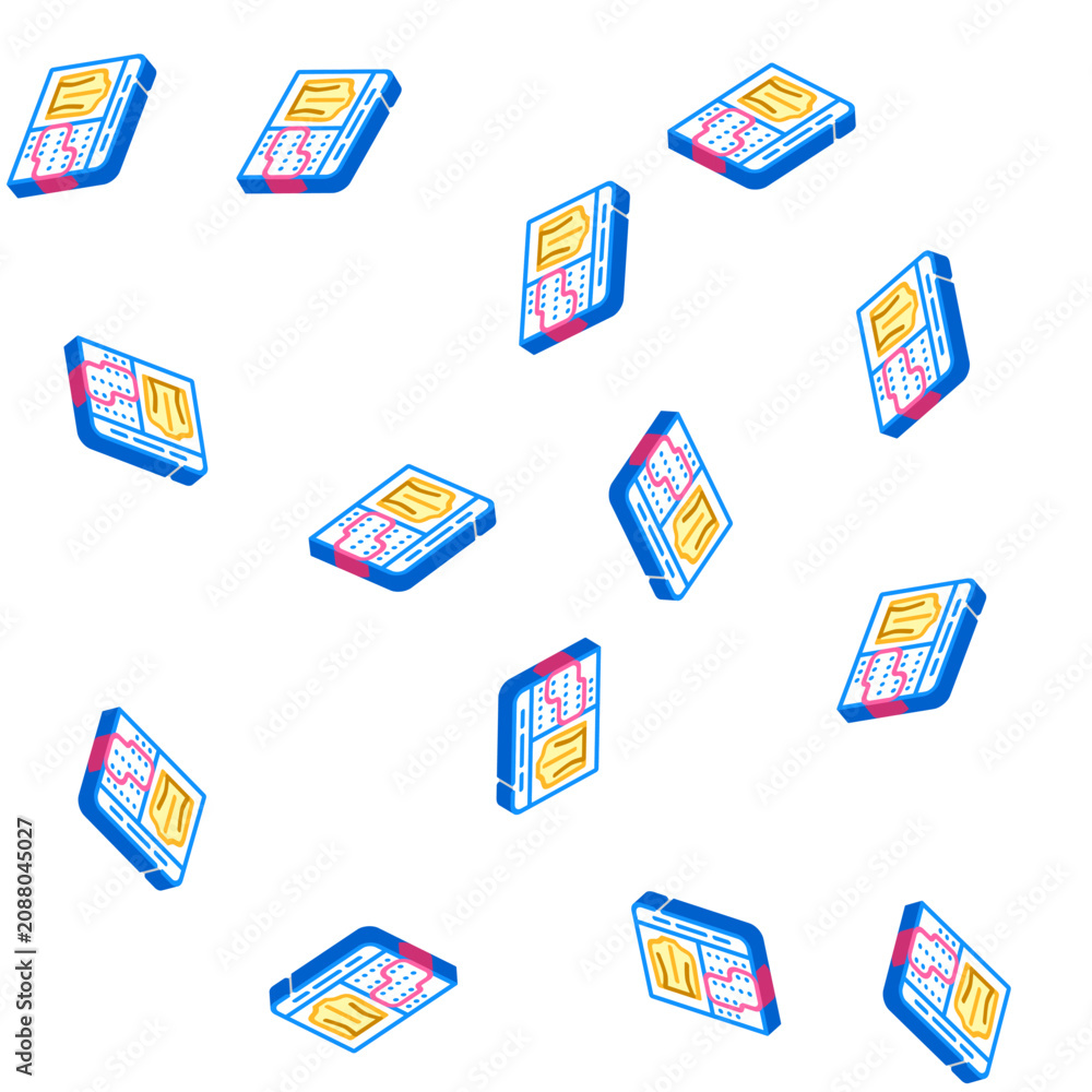 Fototapeta premium calendar of massage isometric seamless pattern. calendar of massage sign illustration