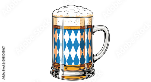 Obraz na płótnie Frothy Beer in a Mug.